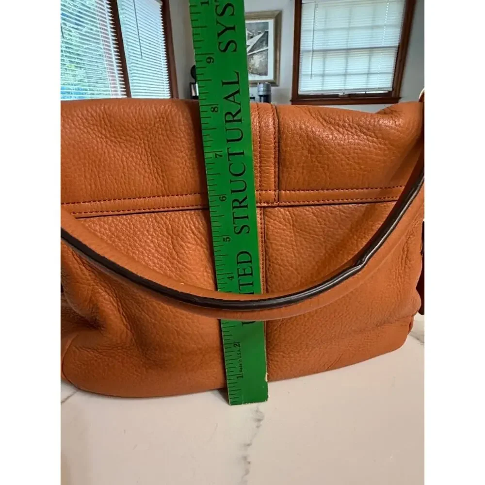 Lauren Ralph Lauren Bermondsey Hobo Shoulder Bag Pebbled Leather Gold Buckle